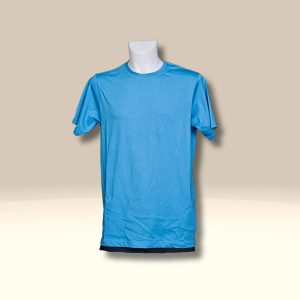 DRY TOUCH SIFIR YAKA TİŞÖRT MAVİ
